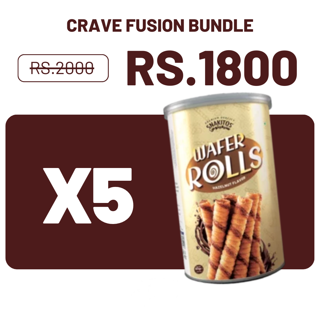 Snakitos Crave Fusion Bundle – Hazelnut Snakitos Wafer Sticks / Rolls