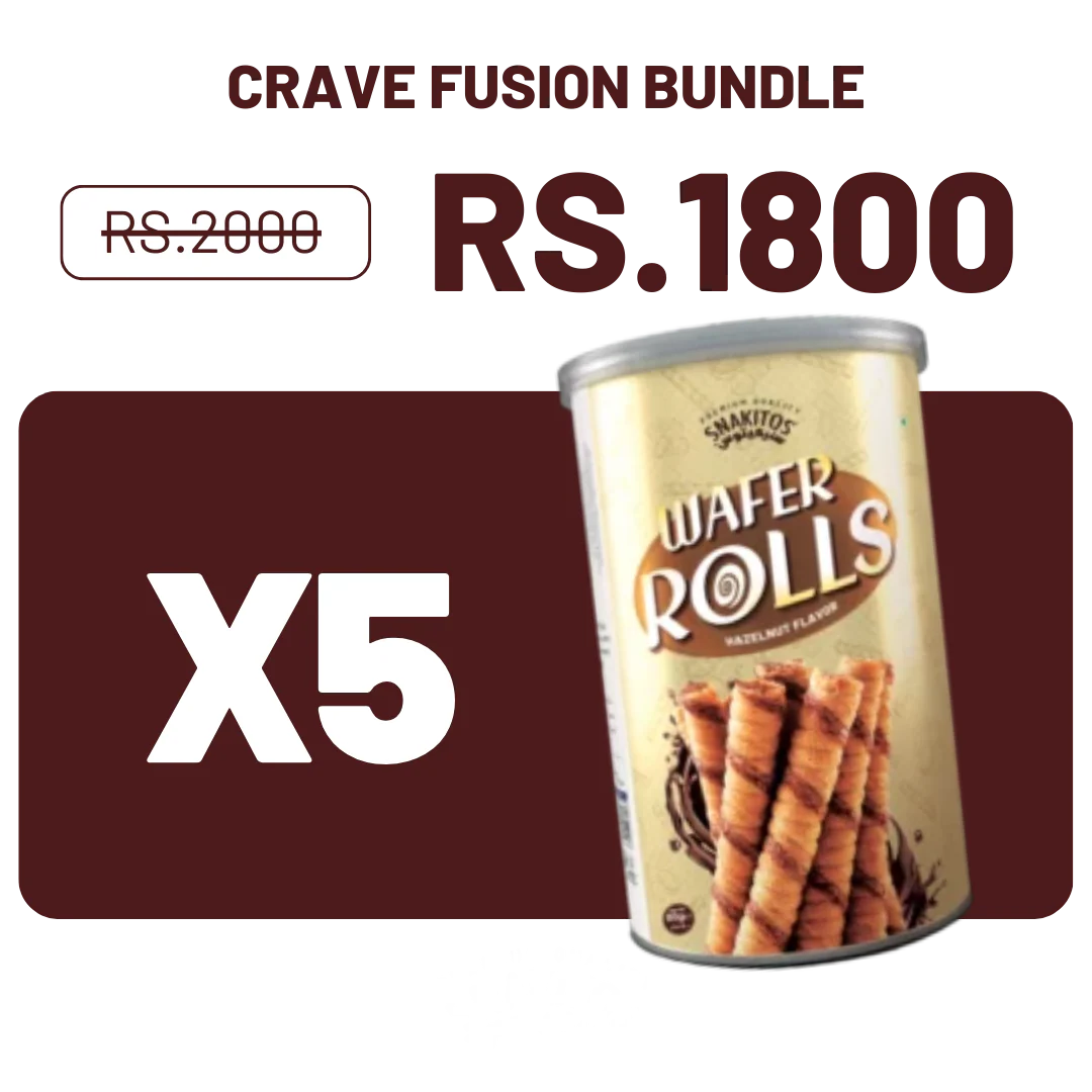 Snakitos Crave Fusion Bundle – Hazelnut Snakitos Wafer Sticks / Rollss