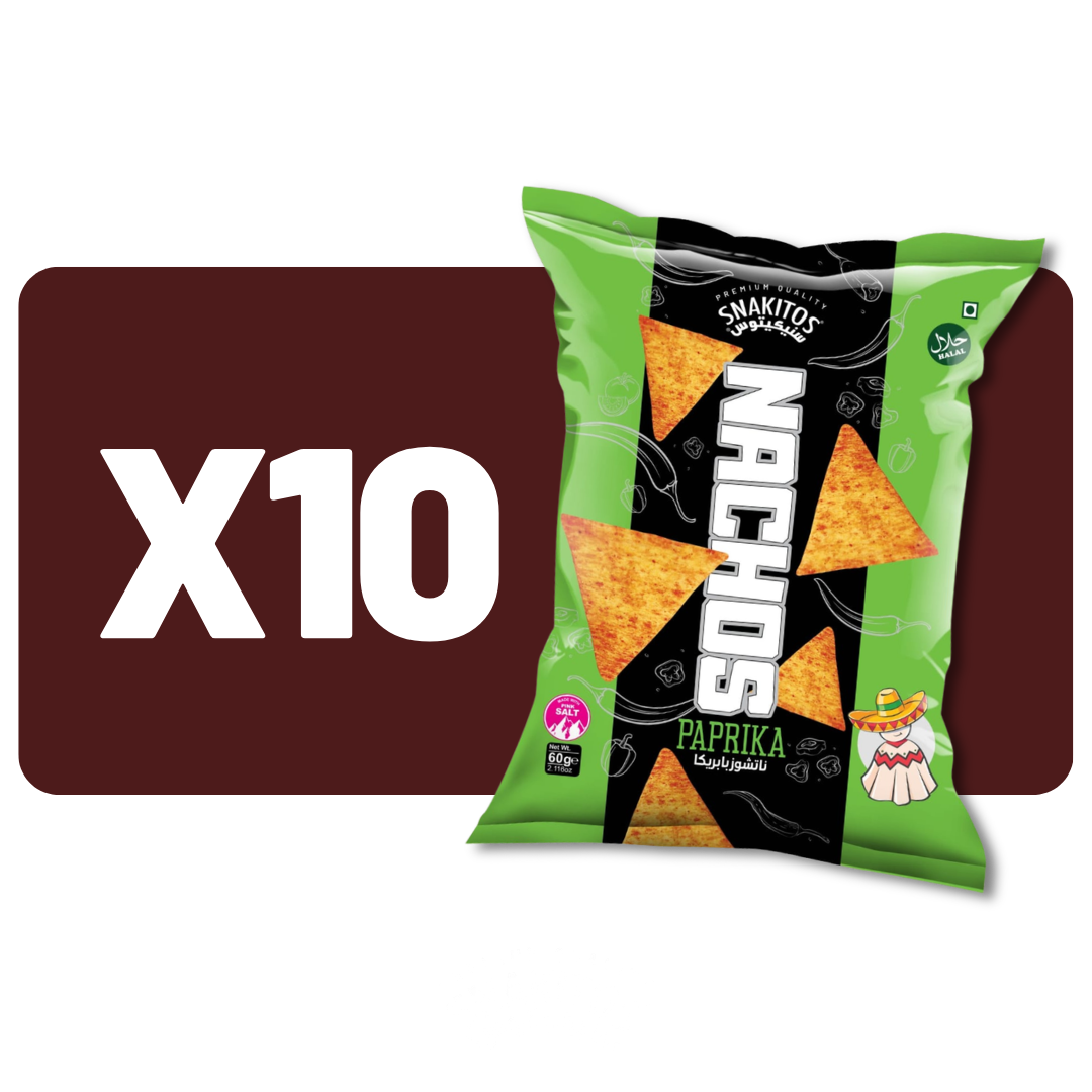 Nachos Paprika Pack Of 10   - 50g ( +DC )