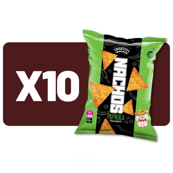 Nachos Paprika Pack Of 10   - 50g ( +DC )