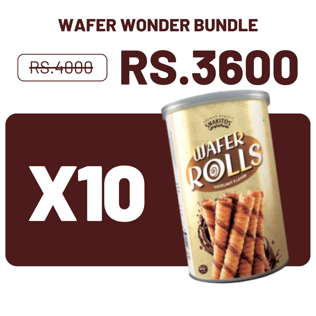 Wafer Wonder Bundle – Hazelnut Snakitos Wafer Sticks / Rolls | Free Shipping