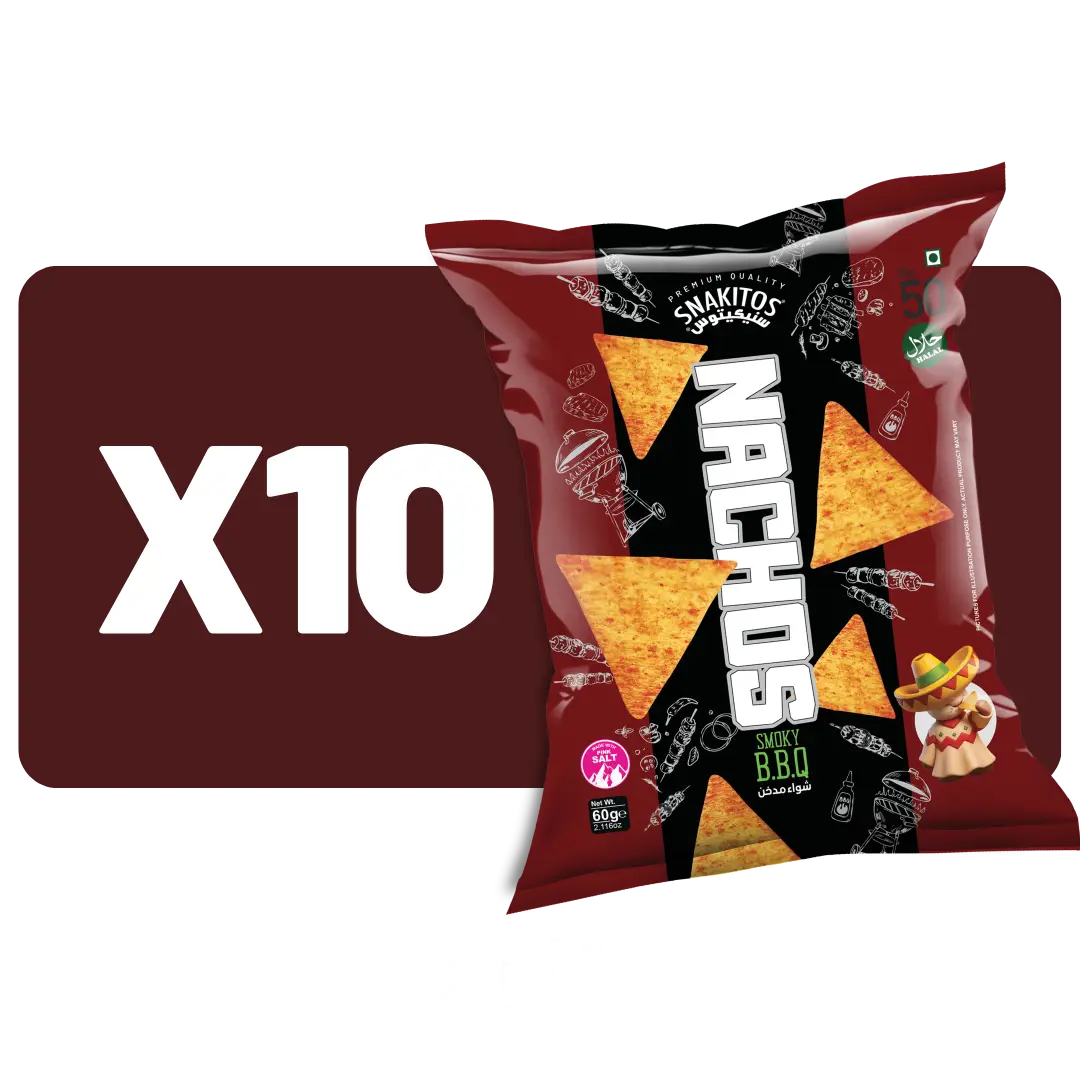 Nachos Smoky BBQ Pack Of 10  - 50g ( +DC )