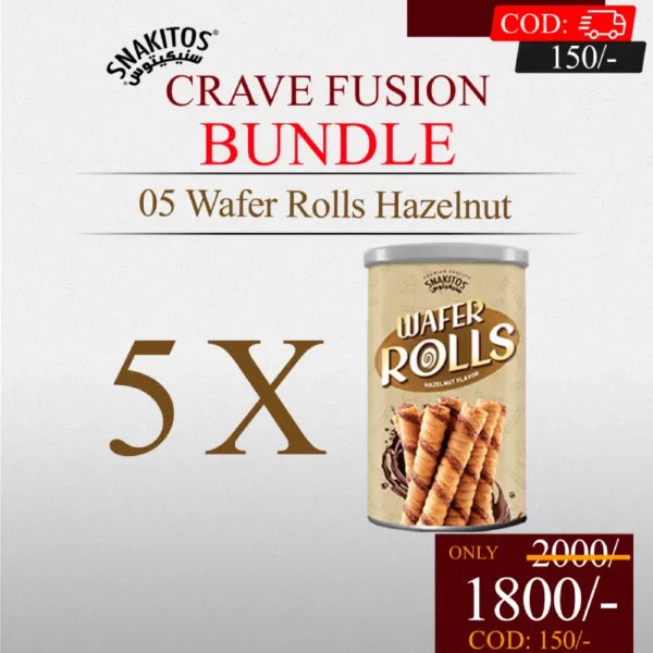 Snakitos Crave Fusion Bundle – Hazelnut Snakitos Wafer Sticks / Rolls