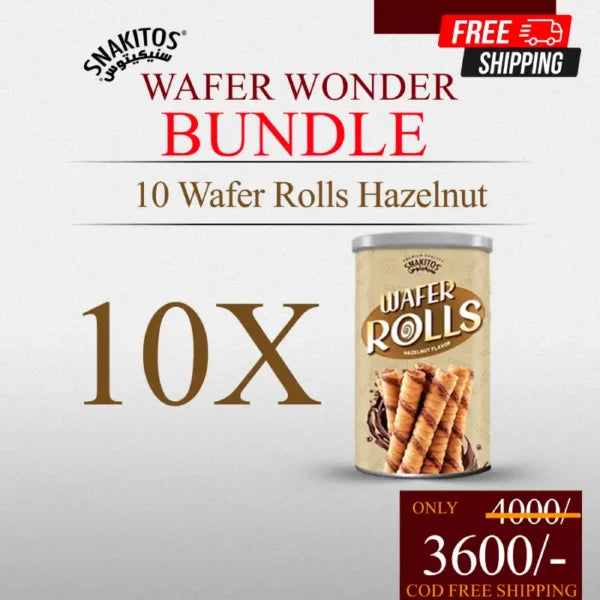 Wafer Wonder Bundle – Hazelnut Snakitos Wafer Sticks / Rolls | Free Shipping